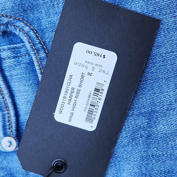 Nwt rag & bone Nina High Rise Denim Shorts - Picture 14 of 16